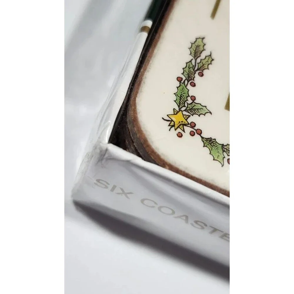 Royal Table White Christmas Tree Coasters NEW